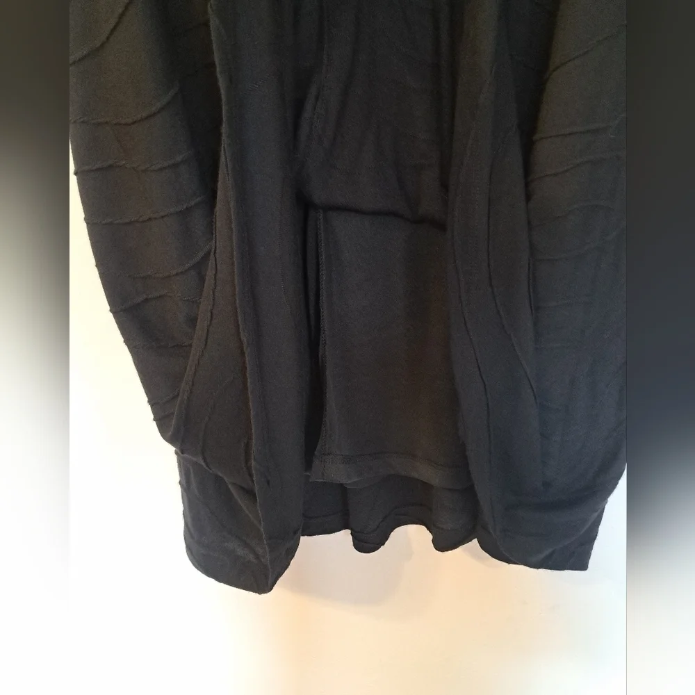 Women's Textured Knee Length Black Skirt Women's Plus Size XL - Picture 4 of 7